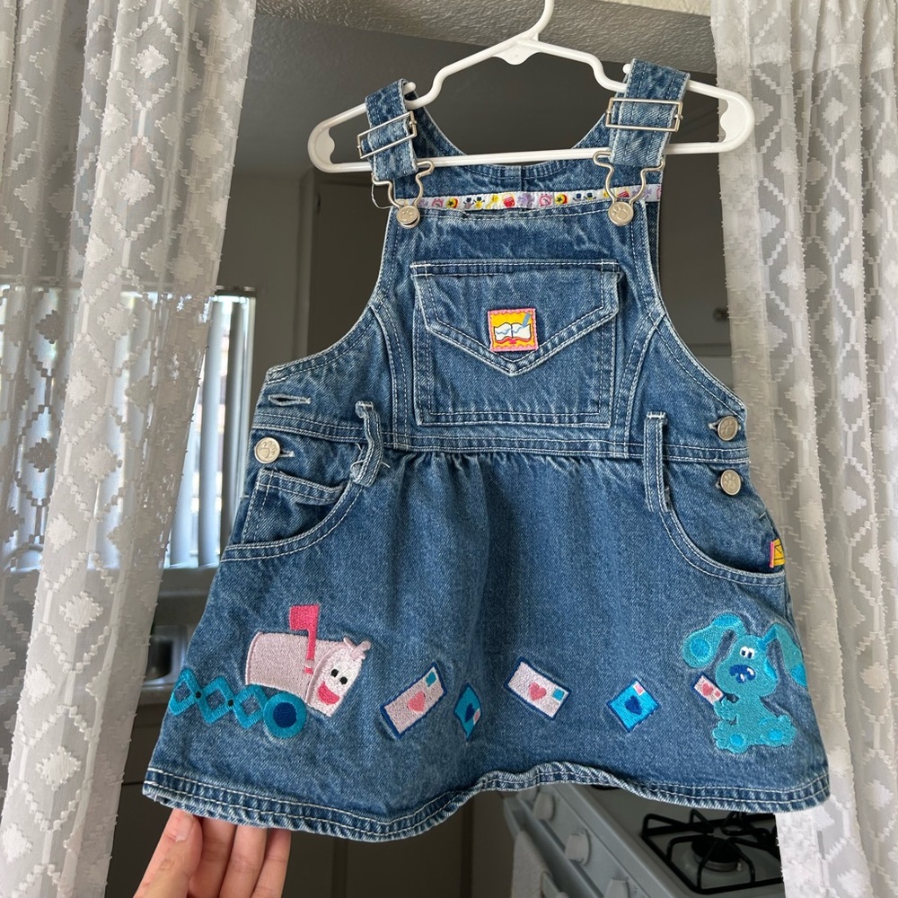 Vintage blues clues overall Jean dress